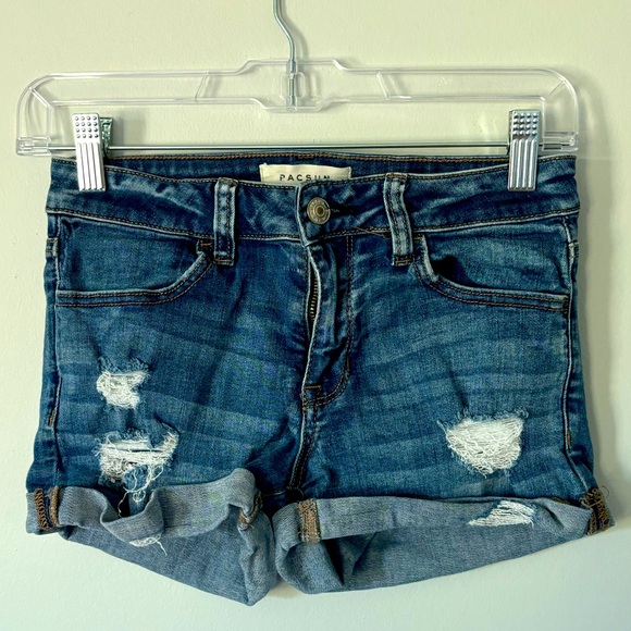PacSun Pants - PacSun size 24 denim stretch shorts